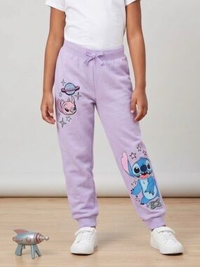 Lavender Lilo & Stitch Cartoon Joggers